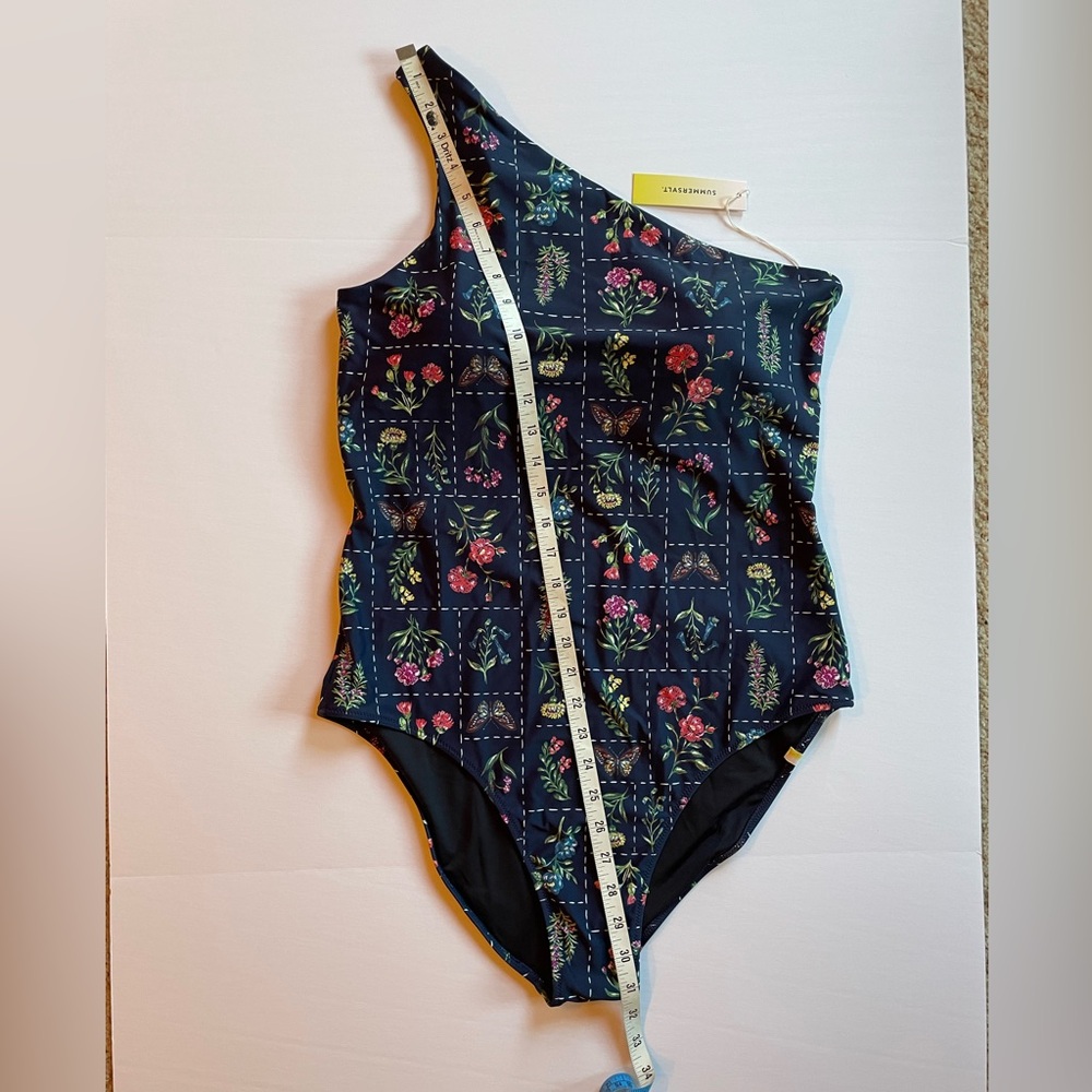 SummerSalt Sidestroke Floral One-Shoulder Swimsuit